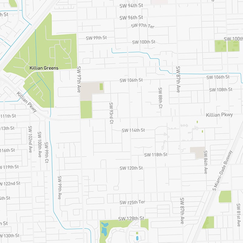 Map illustration of East Kendall Miami, Florida.