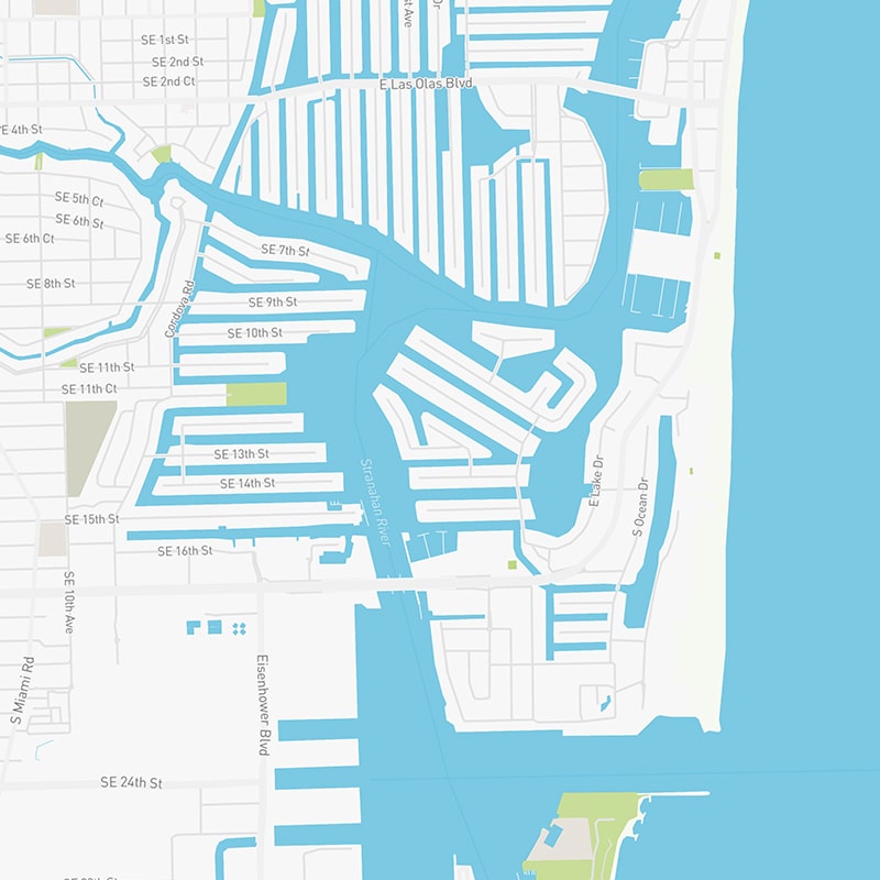 Map illustration of Edgewater Miami, Florida.